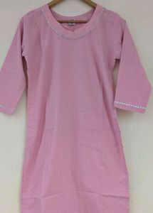 Pink Top with Detail and plane pant