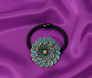 Blue Flower Hair Tie