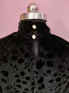 Black Velvet Long Sleeve Top