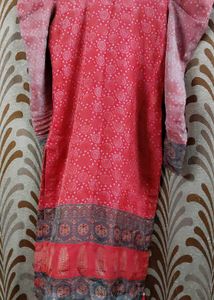 Coral Paisley Print Dress
