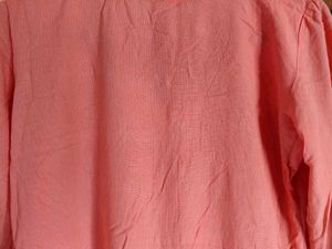 Peach Embroidered Kurti