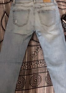 Distressed Hem Jeans