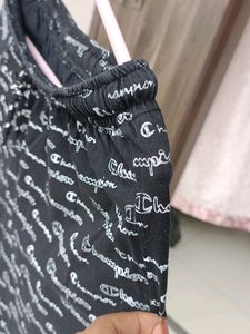 Women Shorts: Black In Colour With White Print