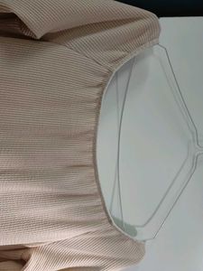 Beige Off Shoulder Dress