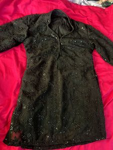 Black Embellished tunic top