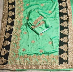 Embroidery Work Saree💖 🥻Beautifully 😍