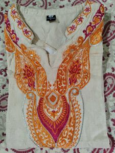 Embroidered Tunic Short Kurti Combo