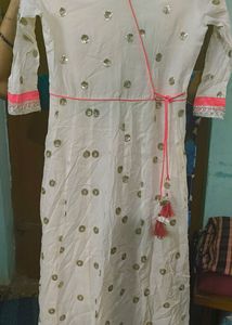 White Anarkali Kurta
