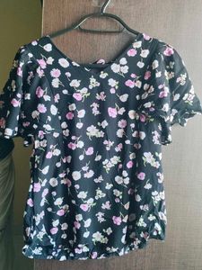 black floral top