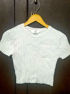 H&amp;M RIB-KNIT TOP