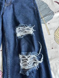 Ripped Wide Leg Jeans