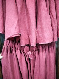 Off-shoulder Jumpsuit In Mauve Pink Colour
