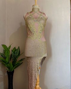 Sparkling Rhinestone Evening Gown