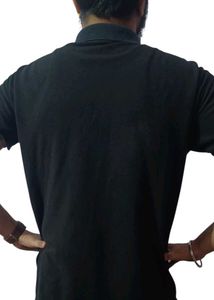 Champion Black Polo Shirt - Size Medium