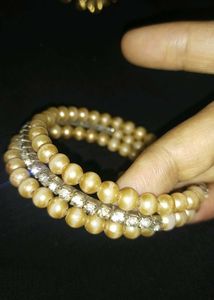 Pearl &amp; Rhinestone Bracelet Stack