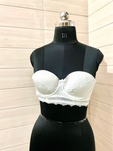 Dorina Imported Pushup White Lace Bra -