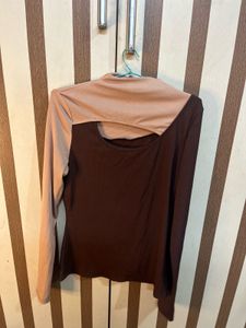 Cut Out Two-Tone Top