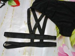 (1078)Black Harness Lingerie Set