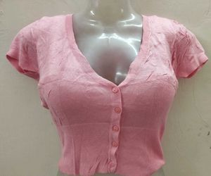 Pink Button-Down Top