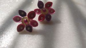 Pretty Flower Quilled Earrings