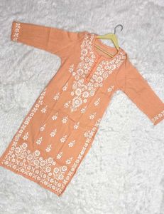 STRAIGHT FIT LONG KURTI WITH HEAVY EMBROIDERY