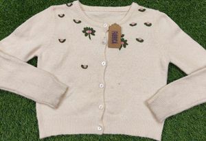 New Floral Embroidered Cardigan