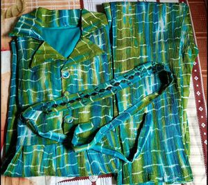 Green &amp; Blue Dress Cordset New