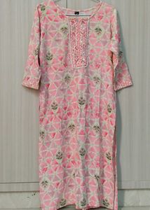 Pink Printed Kurta