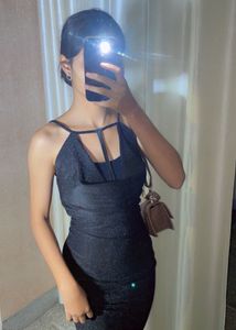 Shimmery Deep Neck Bodycon