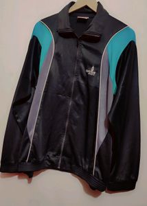Black With 2 Color Print Winter Gym Jacket