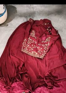 Maroon Embroidered Lehenga Choli
