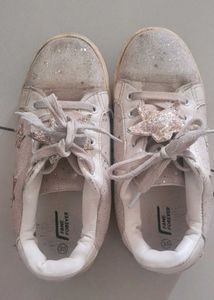 Lifestyle Girls Glittery Canvas Shoes