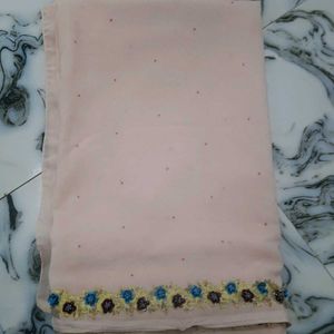 Elegant Peach Ethnic Saree