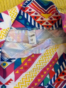 Colorful Geometric Mini Skirt