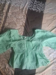 Mint Green Textured Top