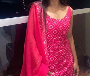 Pink Sharara Dress