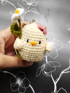 Crochet Chick with Flower