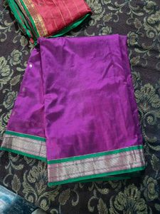 Beautiful Pure Silk Narali Kinnar Paithani Saree