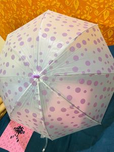Yellow And Mix Colr Polka Dot Umbrella New Wdt Tag