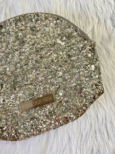 Silver Chunky Glittered Cluch/ Pouch