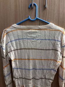Striped marks and spencer V-Neck Top