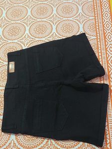 Women Black Denim Shorts