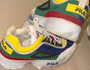 Original Colorful Fila Disruptor-style sneakers