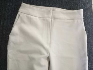 Beige Straight Leg Trousers