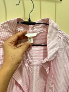 H&amp;M Striped Pink Shirt