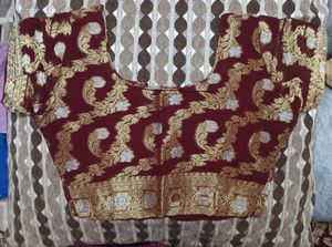 Beautiful bridal georgette  saree with Blouse