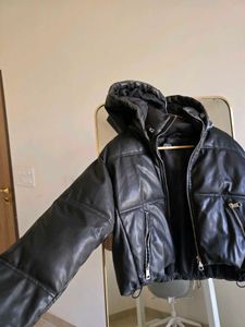 Zara Black Faux Leather Jacket