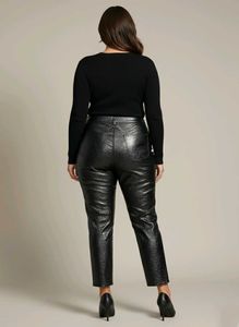 Plus Size Stylish Womens Leather Pants waist 36