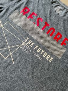 Gray Graphic Tee - Restore the Future