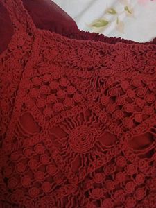 Maroon Crop Top